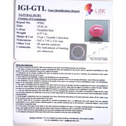 4.74 Ratti Natural Mozambique Ruby with Govt. Lab Certificate-(23310)